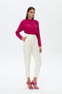 Dark fuchsia pleat detailed blouse